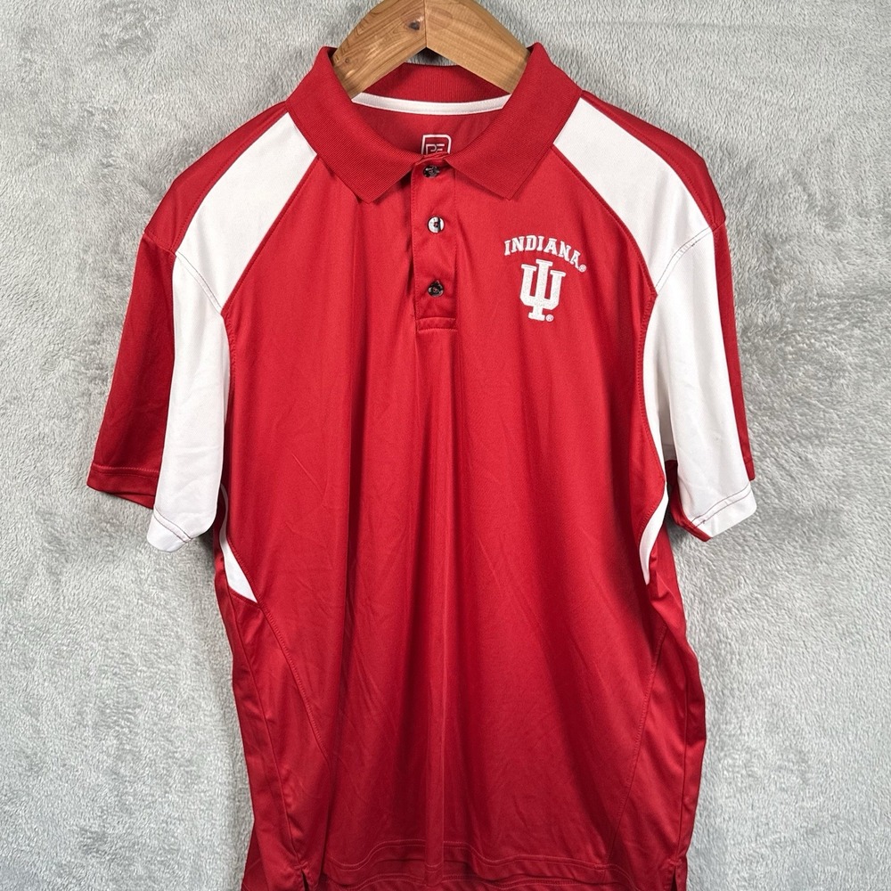 Indiana University IU Polo Shirt Mens XL ProEdge Performance Football NCAA Red